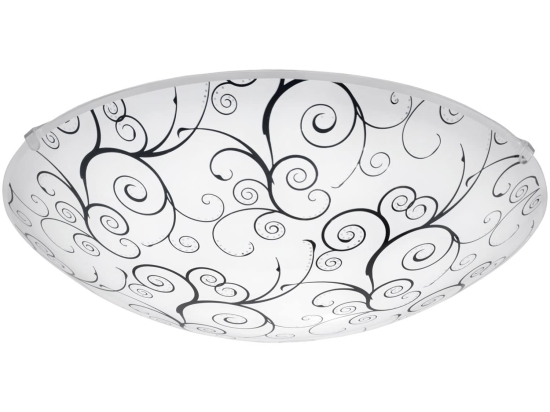 Φωτιστικό Οροφής Led Margitta 1 96117 White-Black Eglo Μέταλλο,Γυαλί