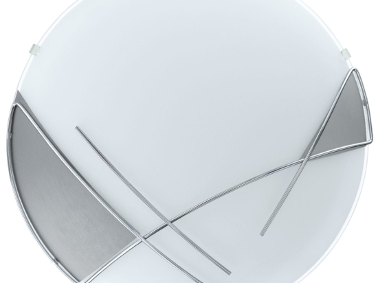 Φωτιστικό Οροφής Raya 89758 White-Silver Eglo Μέταλλο,Γυαλί