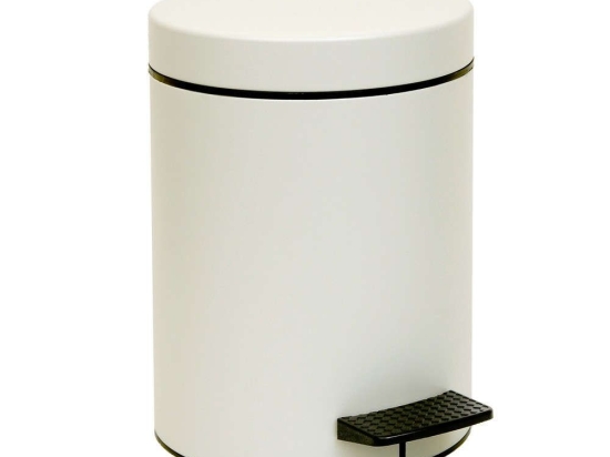 Κάδος Απορριμμάτων 5lt 05-096-034 Ø20xH28cm Matte Ice White Pam&Co Ανοξείδωτο Ατσάλι