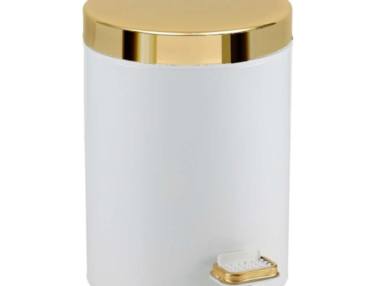 Κάδος Απορριμμάτων Classic 5lt 05-105-003 White Gold Μέταλλο
