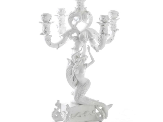 Κηροπήγιο Burlesque - Le Sirene Sexy 48cm White Seletti Πορσελάνη