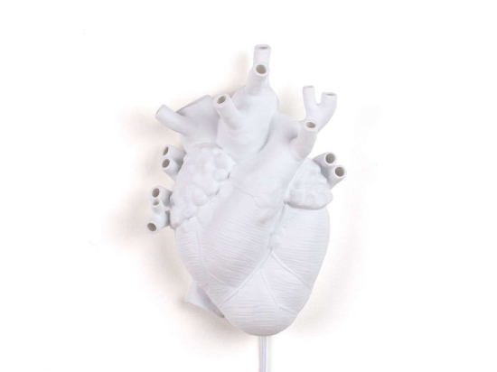 Φωτιστικό Τοίχου - Απλίκα Heart Lamp White Seletti Πορσελάνη