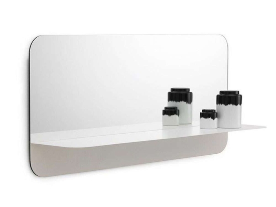 Καθρέπτης Τοίχου Horizon Horizontal White 40x80x17cm Normann Copenhagen Μέταλλο,Γυαλί