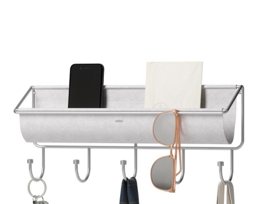 Κρεμάστρα Με Ράφι Hammock 1011470-918 Grey Umbra Μέταλλο,Ύφασμα