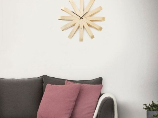 Ρολόι Τοίχου Ribbonwood 118071-390 Natural Umbra Ξύλο