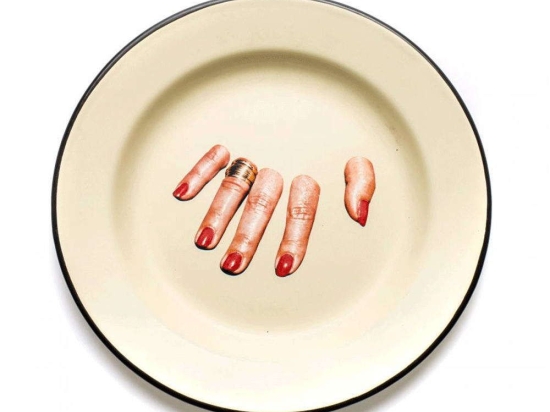 Πιάτο Finger Hand 16836 Φ26cm Enamel Multi Seletti Εμαγιέ