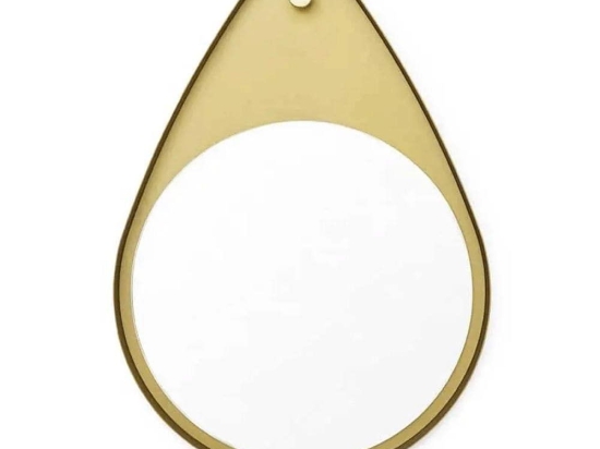 Καθρέπτης Τοίχου Peacock Brass 35,5x26x1,7cm Normann Copenhagen Μέταλλο,Γυαλί
