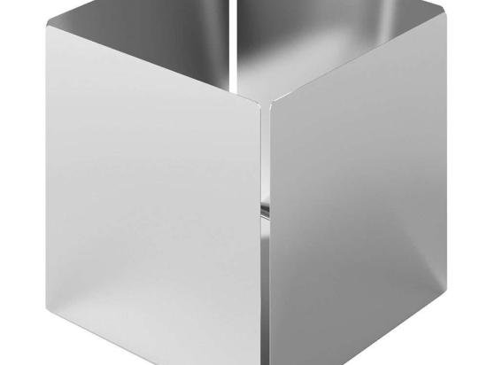 Θήκη Οργάνωσης Κύβος 118-001 13x13x13cm Silver Pam&Co Ανοξείδωτο Ατσάλι