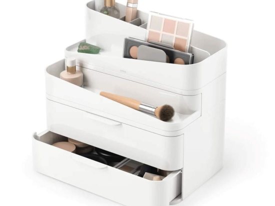 Βάση Οργάνωσης Καλλυντικών Glam Large 1019198-910 27x18x25cm White-Grey Umbra ABS