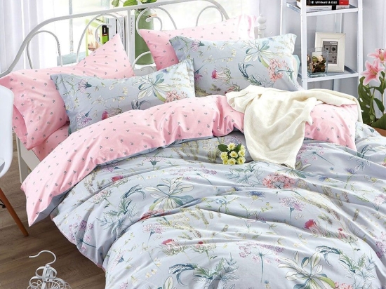 Σεντόνια Σετ 4τμχ 1224 Ciel-Pink Homeline Υπέρδιπλo 230x260cm 100% Βαμβακοσατέν