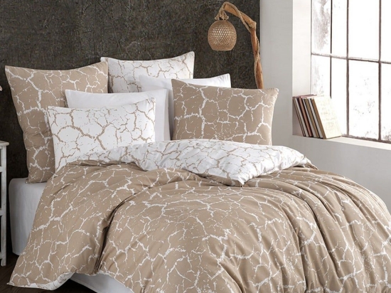 Σεντόνια Next 3197 (Σετ 4τμχ) Beige Nexttoo Υπέρδιπλο 100% Βαμβάκι