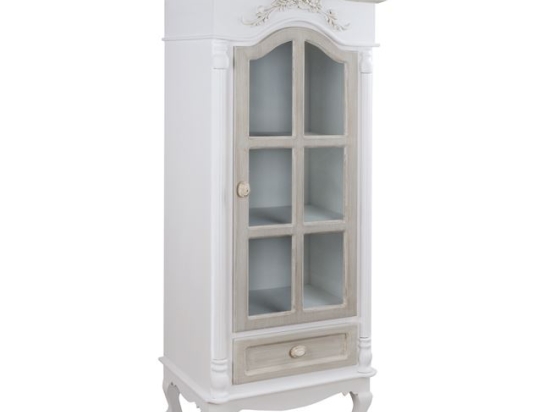 ΒΙΤΡΙΝΑ MELODY HM7010.02 ΛΕΥΚΗ ΓΚΡΙ ΠΑΤΙΝΑ 55Χ35Χ146 εκ.