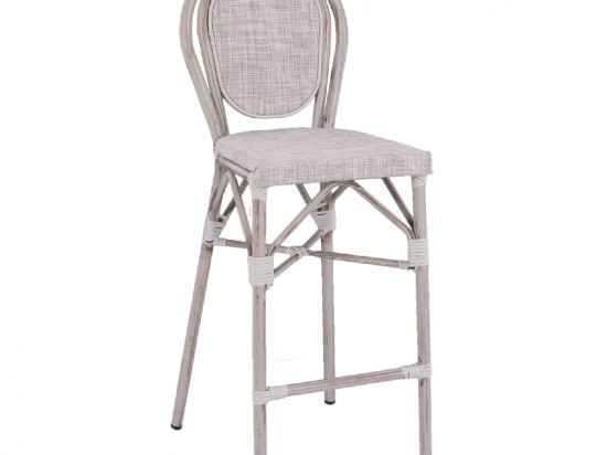 ΣΚΑΜΠΩ ΑΛΟΥΜΙΝΙΟΥ BAMBOO LOOK ΠΑΤΙΝΑ ΛΕΥΚΟ ΜΕ TEXTLINE HM5110 41x52x116 εκ.
