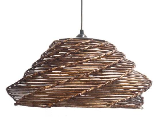 Φωτιστικό Οροφής MEC-5114-1 1xΕ27 40W Φ40cm 65cm Brown Aidonitsa