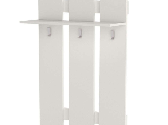 Κρεμάστρα Wie TO-TOPWIE60W 60x23x100cm White Aidonitsa Μοριοσανίδα, Μελαμίνη