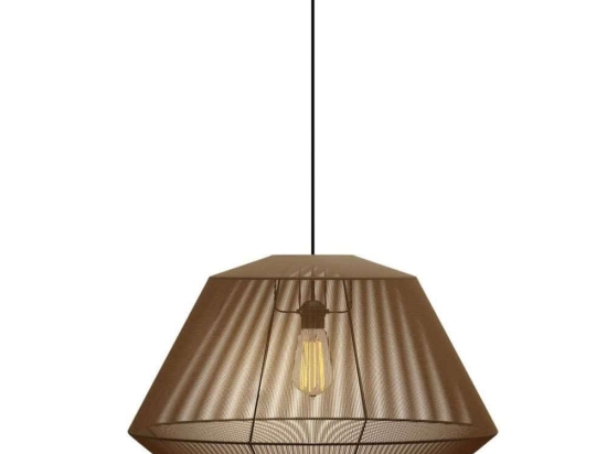 Φωτιστικό Οροφής MEC-80240BROWN Φ40x130cm 1xΕ27 40W Brown Aidonitsa