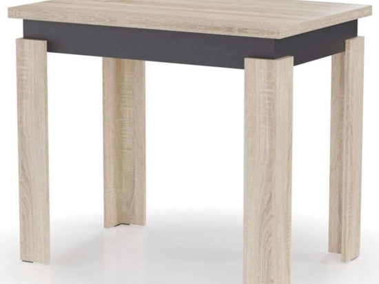Τραπέζι Επεκτεινόμενο Family GR-TAB90-2 90x60x77cm Sonoma-Anthracite Μελαμίνη