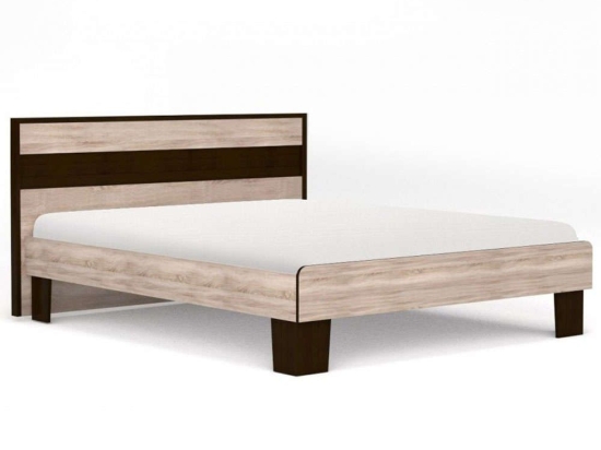 Κρεβάτι Scarlet (Για Στρώμα 140x200cm) SCARLET140 155x205x90,5cm Sonoma-Wenge Ημίδιπλο