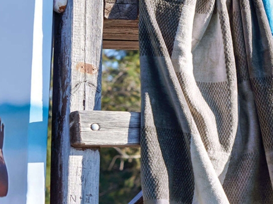 Πετσέτα Θαλάσσης Almira 22 Grey Kentia Θαλάσσης 90x180cm 100% Βαμβάκι