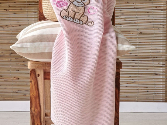 Βρεφική Κουβέρτα Leopard Pink Kentia Κούνιας 100x140cm 100% Βαμβάκι