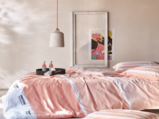 Κουβερτόριο Pantone 0614 Salmon Pink Kentia Μονό 160x260cm 100% Βαμβάκι