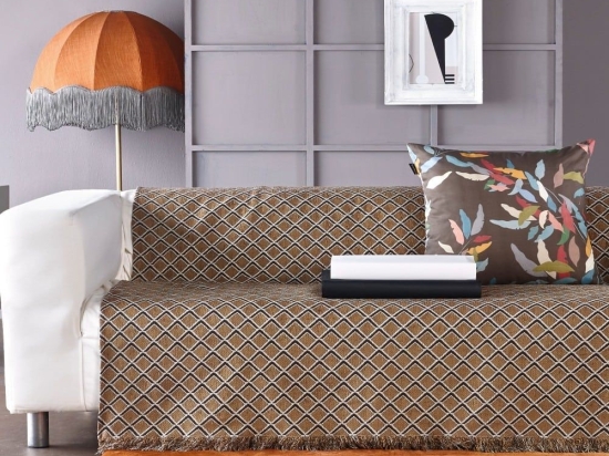 Ριχτάρι Castello 24 Golden Brown Kentia Πολυθρόνα 170x180cm Βαμβάκι-Ακρυλικό