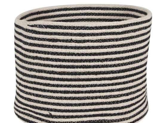 Καλάθι Cestino 223 (30X30X30) Black-White Kentia 100% Βαμβάκι