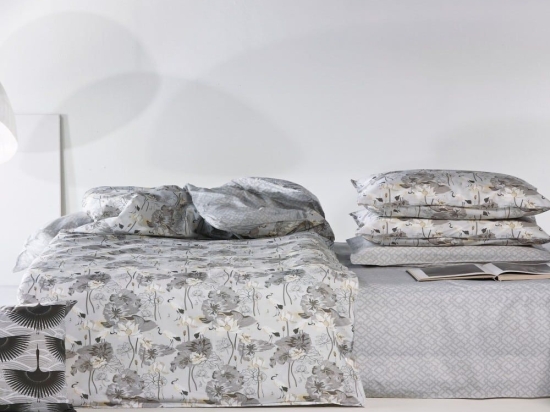 Μαξιλαροθήκες Nipon 22 (Σετ 2τμχ) Light Grey Kentia 50Χ70 100% Βαμβακερό Περκάλι