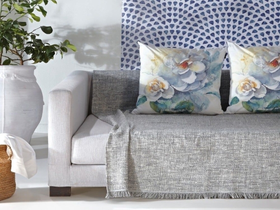 Ριχτάρι Victoria 24 Grey Kentia Πολυθρόνα 170x180cm Βαμβάκι-Πολυέστερ
