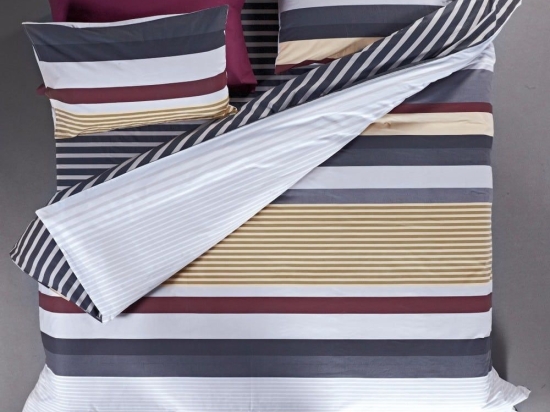 Σεντόνια Allure 12 (Σετ 3τμχ) Grey-Beige-Bordeaux Kentia Μονό 160x270cm 100% Βαμβάκι