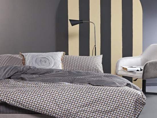 Πάπλωμα Charly 15 Grey-Beige Kentia Υπέρδιπλo 220x240cm 100% Βαμβάκι