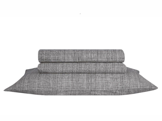 Σεντόνι Colton 15 Με Λάστιχο Grey Kentia Μονό 100x200cm 100% Βαμβάκι