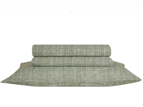 Σεντόνι Colton 21 Green Kentia Μονό 160x270cm 100% Βαμβάκι