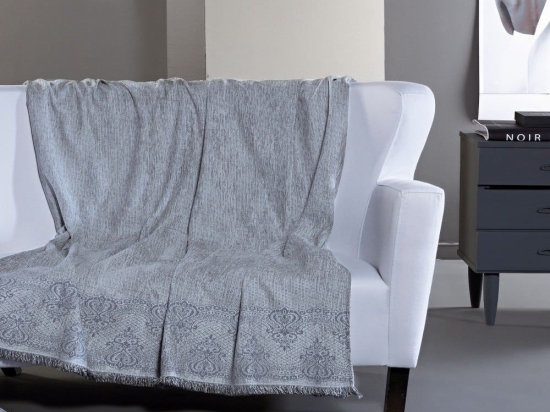 Ριχτάρι Joselin 22 Grey Kentia Διθέσιο 180x250cm Βαμβάκι-Ακρυλικό