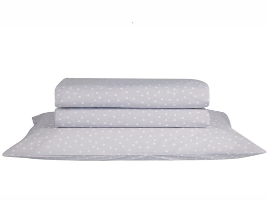 Σεντόνι Leyla 15 Grey Kentia Μονό 160x270cm 100% Βαμβάκι