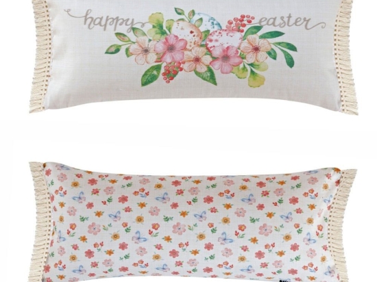 Μαξιλάρι Διακοσμητικό (Με Γέμιση) Easter 23-02 Multi Kentia 30X60 Βαμβάκι-Πολυέστερ