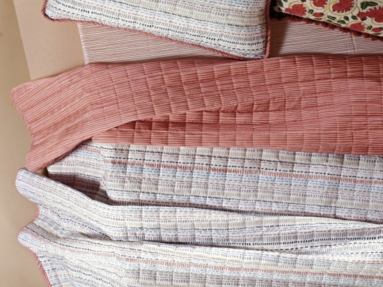 Κουβερλί Kilmi 06 Terracotta-Beige-Ciel Kentia Μονό 160x240cm Microfiber-Polyester