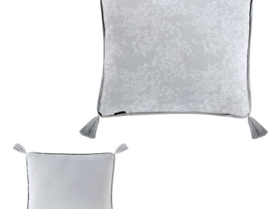 Μαξιλάρι Διακοσμητικό (Με Γέμιση) Follie Light Grey Kentia 50X50 Βαμβάκι-Μικροφίμπρα
