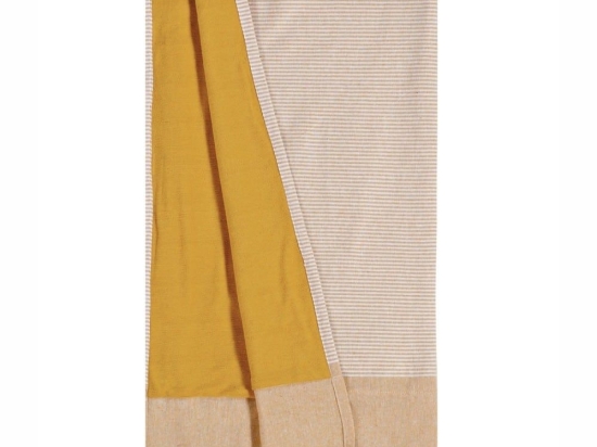 Πετσέτα Θαλάσσης - Παρεό Διπλής Όψης Aruba 233 Ecru-Mustard Kentia Θαλάσσης 80x160cm Βαμβάκι-Μικροφίμπρα