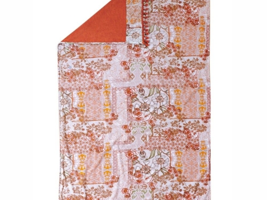 Πετσέτα Θαλάσσης - Παρεό Maitai 234 Διπλής Όψης Salmon Pink-Terracotta Kentia Θαλάσσης 90x180cm Βαμβάκι-Μικροφίμπρα