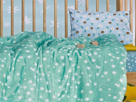 Κουβέρτα Βρεφική Gloriosa 02 Flannel Fleece Green Kentia Αγκαλιάς 80x100cm Πολυέστερ