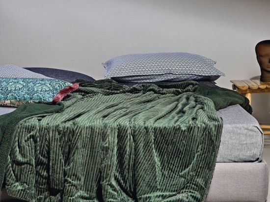 Κουβέρτα Γούνινη Spencer 02 Green Kentia Μονό 160x240cm Πολυέστερ