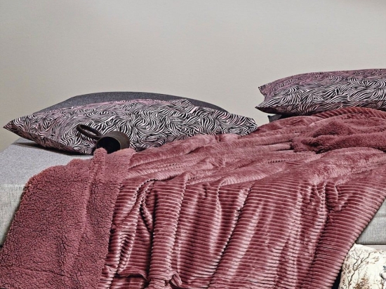 Κουβέρτα Γούνινη Spencer 20 Rose Kentia King Size 260x240cm Πολυέστερ