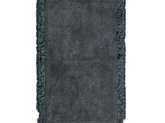 Πατάκι Μπάνιου Rafla 24 Anthracite Kentia 70Χ110 70x110cm 100% Βαμβάκι