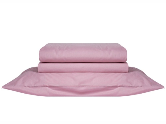 Σεντόνι Essential 14 Με Λάστιχο Pink Kentia Μονό 90x235cm 100% Πενιέ Βαμβάκι