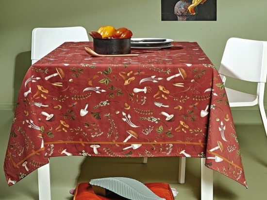 Τραπεζομάντηλο Mushroom Terracotta Kentia 140Χ230 100% Βαμβάκι