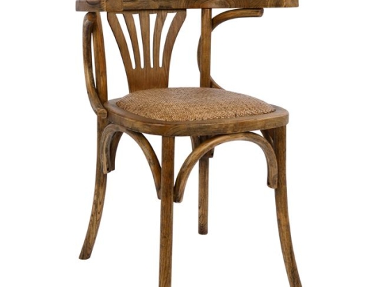ΚΑΡΕΚΛΑ ΞΥΛΙΝΗ Τ.ΒΙΕΝΝΗΣ ANTIQUE ΦΥΣΙΚΟ HM0180.01 ΜΕ ΨΑΘΑ 58,5x49,5x77 εκ.