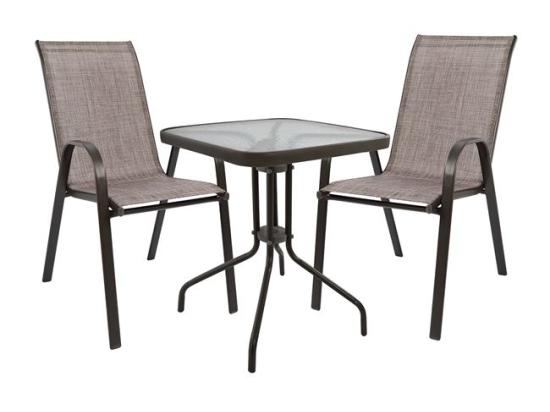 ΣΕΤ ΤΡΑΠΕΖΑΡΙΑ 3ΤΜΧ ΚΑΡΕΚΛΕΣ ΚΑΙ ΤΡΑΠΕΖΙ 60x60 HM5183.02