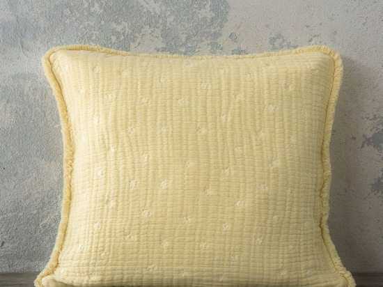 Μαξιλάρι Διακοσμητικό (Με Γέμιση) Balmy Mustard Beige Nima 45X45 45x45cm 100% Βαμβάκι