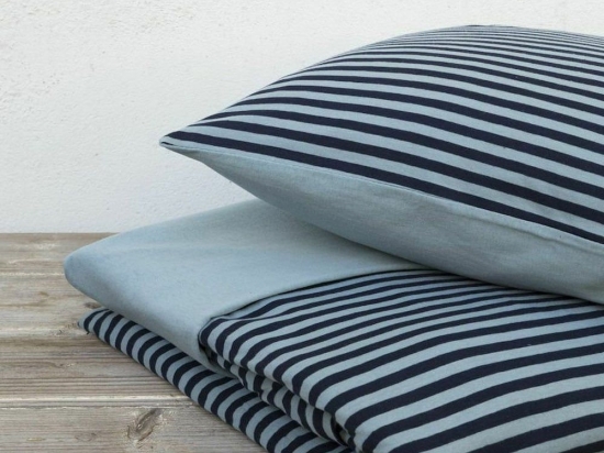 Παπλωματοθήκη Suave Σετ 2τμχ Dark Blue Nima Μονό 160x240cm 100% Βαμβάκι